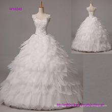 Ball Gown Wedding Dress Long Floor-Length Straps Organza with Beading